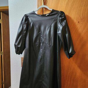 H&M Leather Look Dress Medium NWT